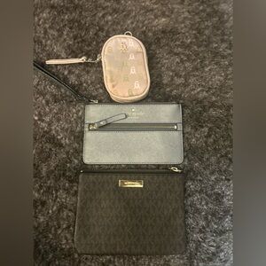 kate spade Black and steve maden and michael kors + Coin Pouch Set